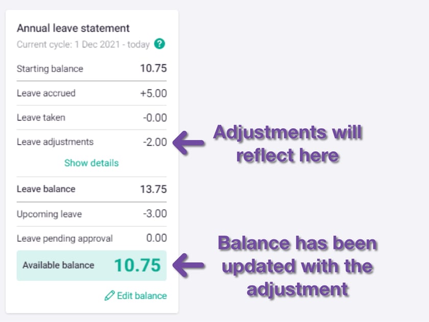 how-to-make-a-leave-accrual-adjustment-on-radar